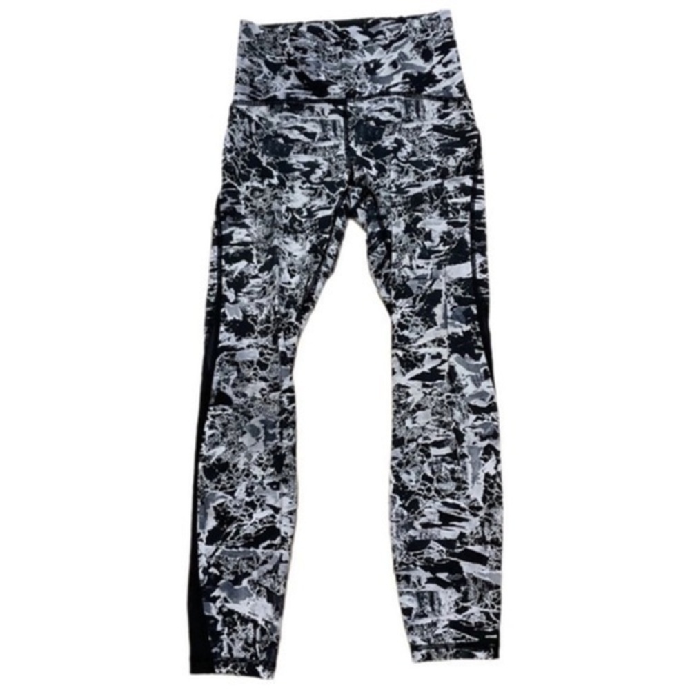 Lululemon Train Times 7/8 Pant 25” Interlaced Starlight Black / Black